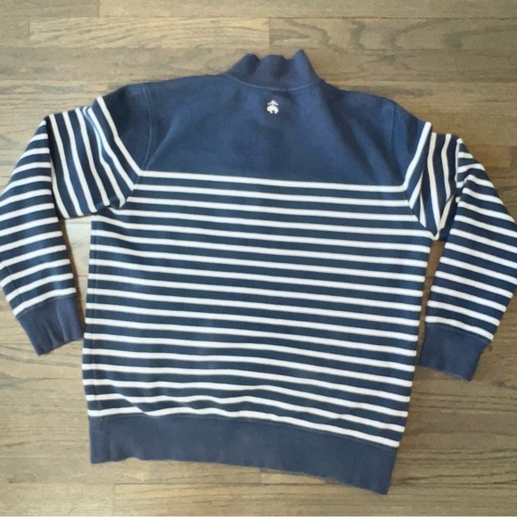 Brooks Brothers Half-Zip Sweatshirt Mariner Blue and White Stripe Men’s Large - Picture 4 of 8